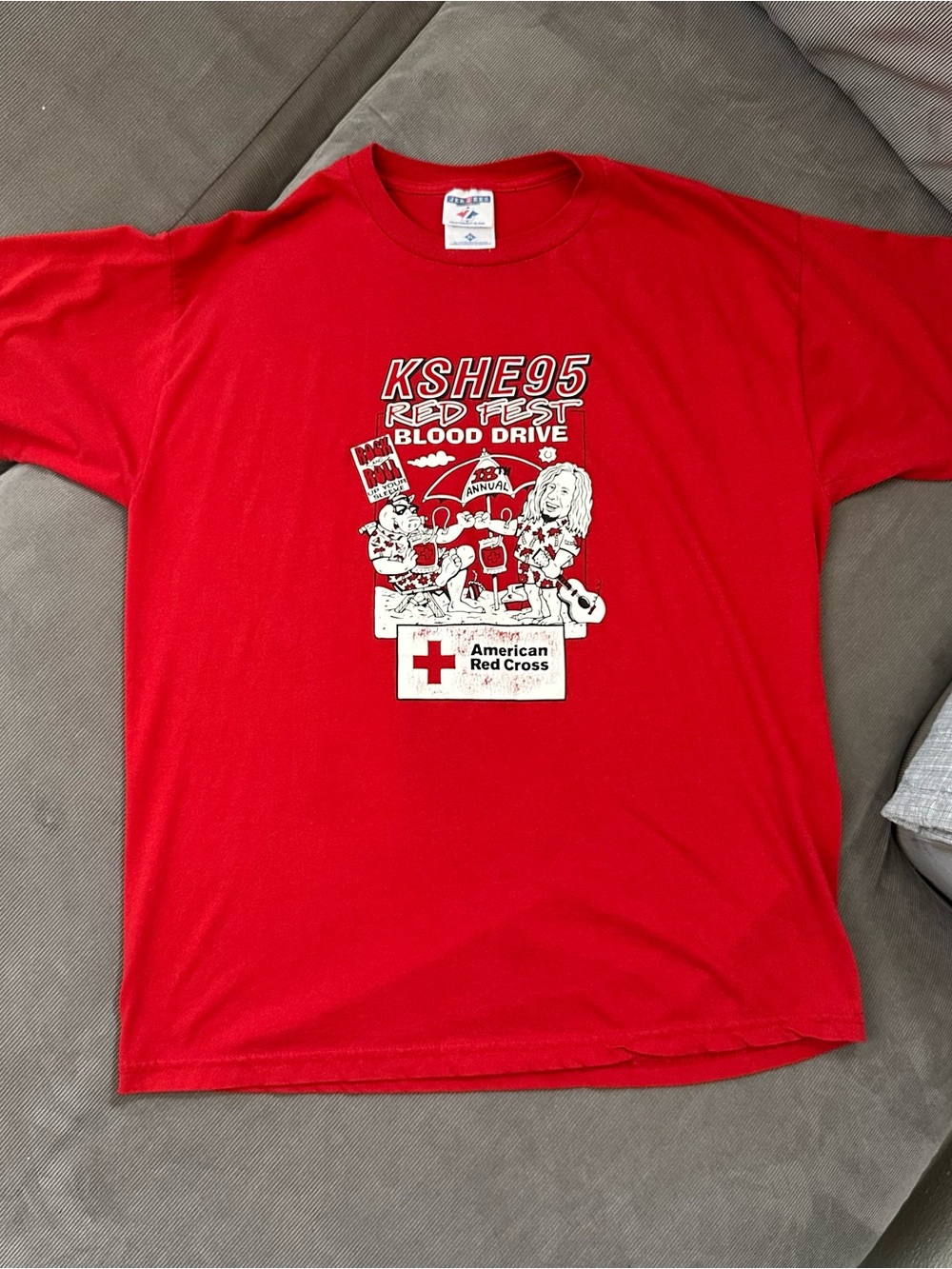 KSHE95 Red Fest Blood Drive Shirt Men's XL Short Sleeve 18th Annual Sammy Hagar